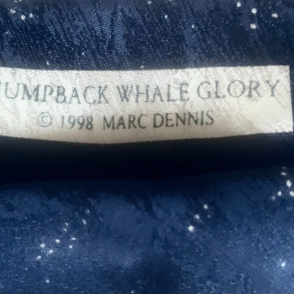 Vintage Wild Kingdom 100% Silk “Humpback Whale Glory” Tie 1998 MARC DENNIS - Picture 6 of 7
